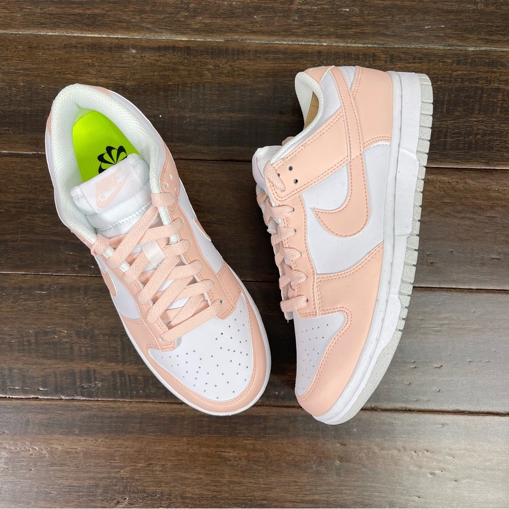 Nike Dunk Low Next Nature White/Pale Coral Sneakers New Woman size 6.5